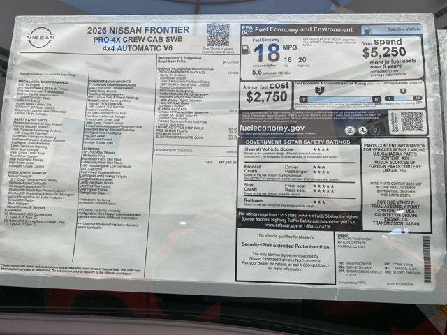 2026 Nissan Frontier Crew Cab PRO-4X 4x4