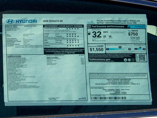 2026 Hyundai Sonata SE