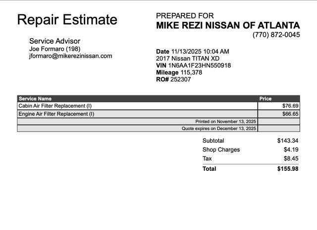 2017 Nissan TITAN XD SV Gas 2017 Nissan TITAN XD SV Gas
