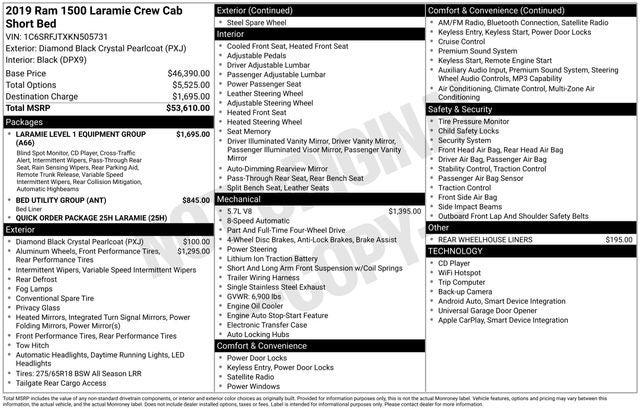 2019 RAM 1500 Laramie Crew Cab 4x4 57 Box
