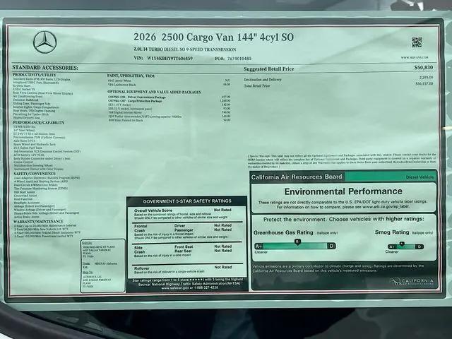 2026 Mercedes-Benz Sprinter 2500 Standard Roof 4-Cyl Diesel