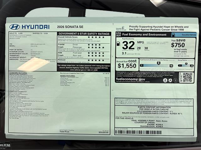2026 Hyundai Sonata SE