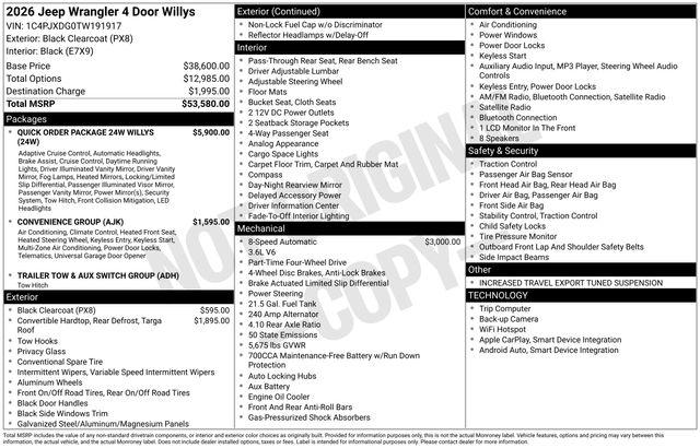 2026 Jeep Wrangler 4-Door Willys 4x4
