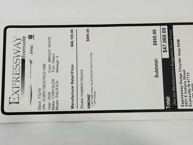 2026 Chrysler Pacifica Select
