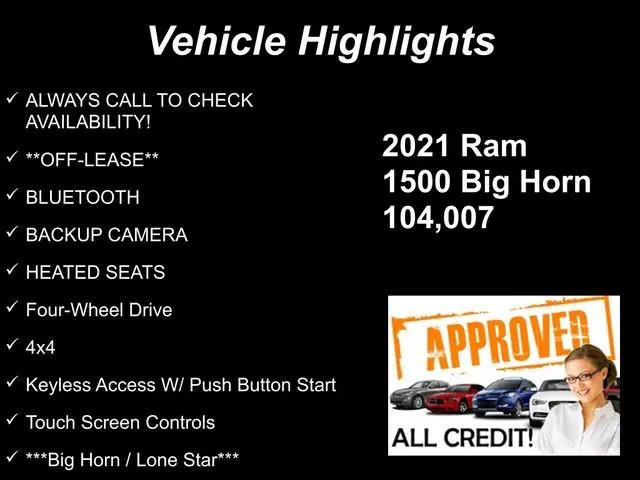 2021 Ram 1500 Big Horn Crew Cab 4x4 5'7" Box