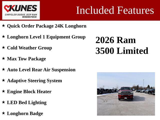 2026 RAM Ram 3500 RAM 3500 LIMITED LONGHORN CREW CAB 4X4 8 BOX