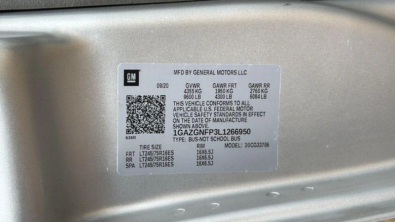2020 Chevrolet Express Passenger RWD 3500 Extended Wheelbase LS