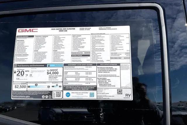 2026 GMC Canyon Elevation, RWD