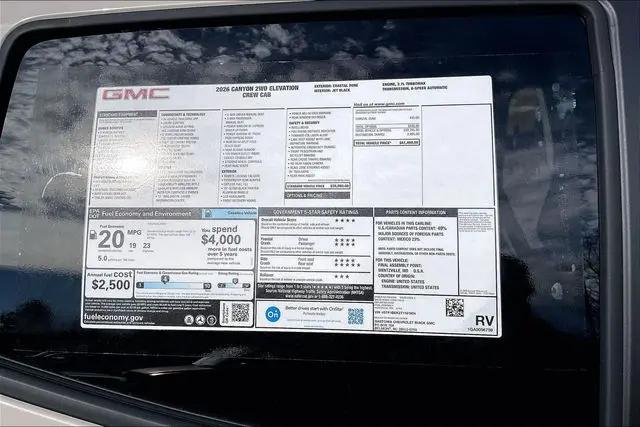 2026 GMC Canyon Elevation, RWD