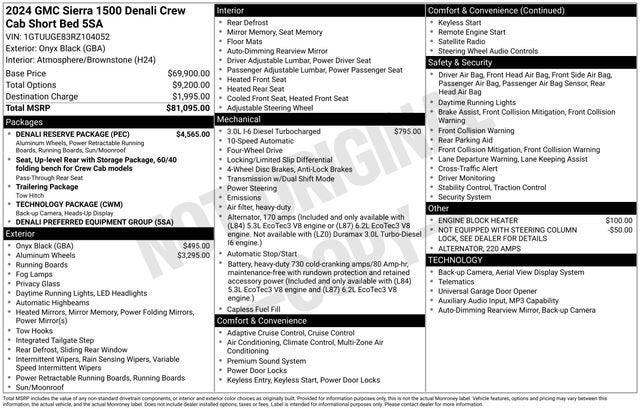 2024 GMC Sierra 1500 4WD Crew Cab Short Box Denali