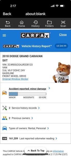 2018 Dodge Grand Caravan SXT