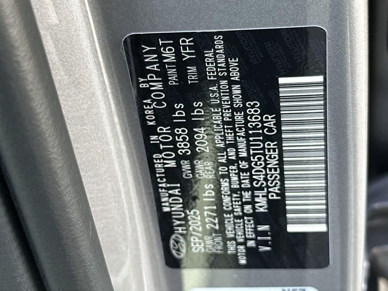 New 2026 Fluid Metal Hyundai SEL Sport Premium image 58