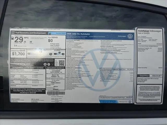2026 Volkswagen Jetta GLI Autobahn