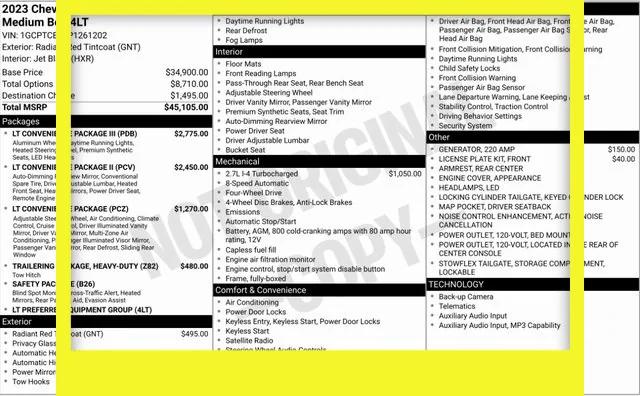 2023 Chevrolet Colorado 4WD Crew Cab Short Box LT 2023 Chevrolet Colorado 4WD Crew Cab Short Box LT