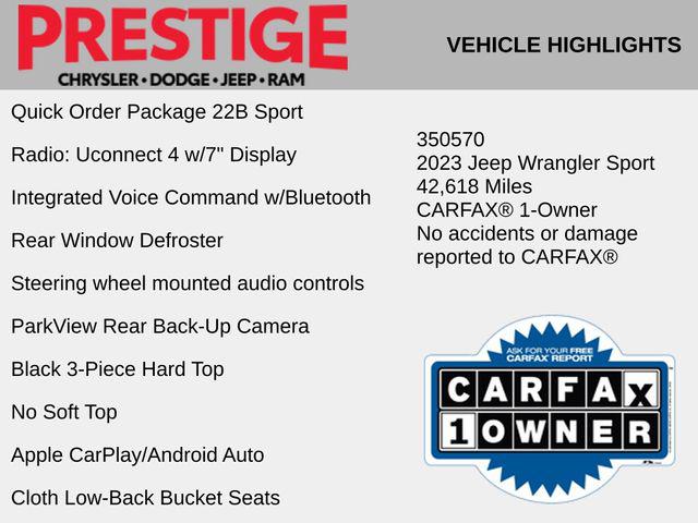 2023 Jeep Wrangler 2-Door Sport 4x4