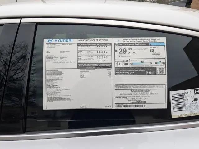 2026 Hyundai Sonata SEL Sport