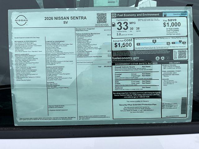 2026 Nissan Sentra SV