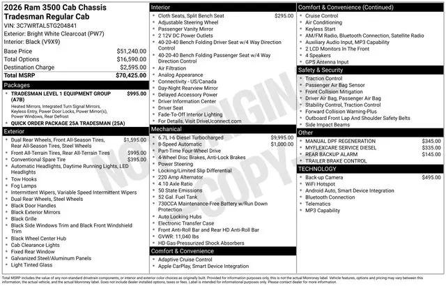 2026 Ram 3500 Tradesman/Big Horn