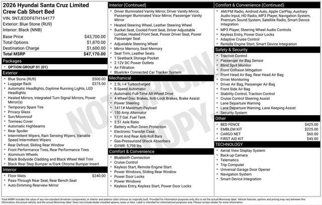 2026 Hyundai Santa Cruz Limited