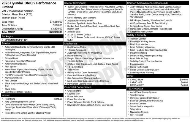 2026 Hyundai IONIQ 9 Performance Limited