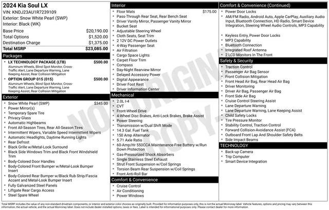 2024 Kia Soul LX 2024 Kia Soul LX