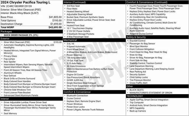 2024 Chrysler Pacifica Touring L