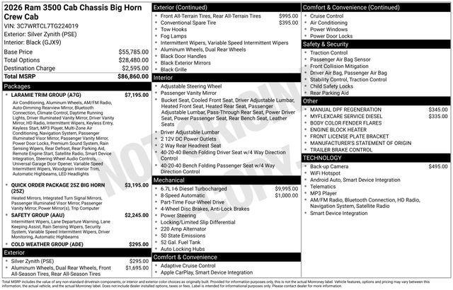 2026 Ram 3500 Tradesman/Big Horn