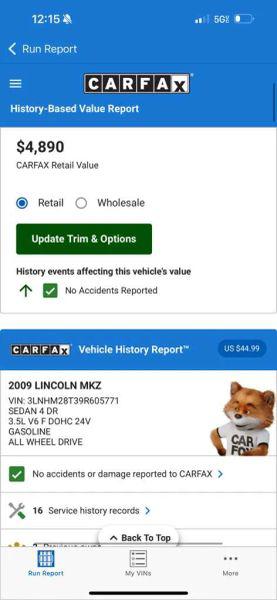 2009 Lincoln MKZ Base