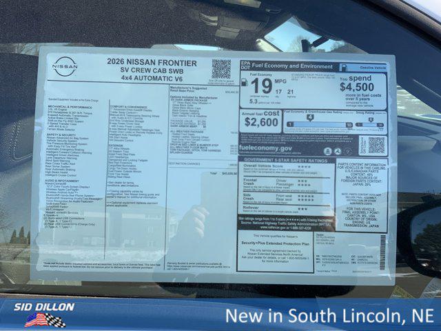 2026 Nissan Frontier Crew Cab SV 4x4