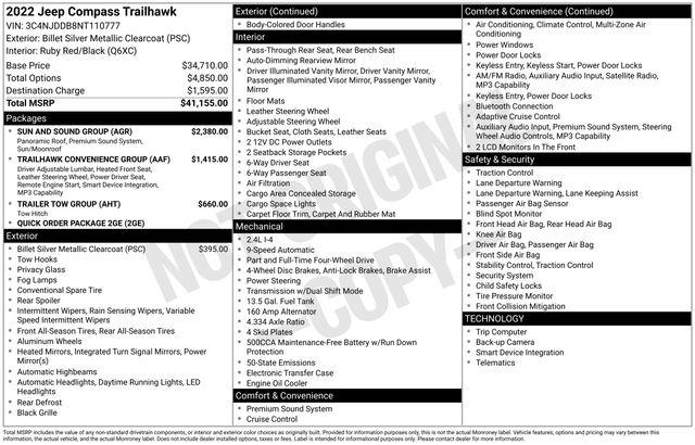 2022 Jeep Compass Trailhawk 4x4 2022 Jeep Compass Trailhawk 4x4