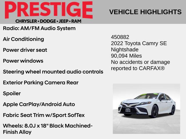 2022 Toyota Camry SE Nightshade Edition