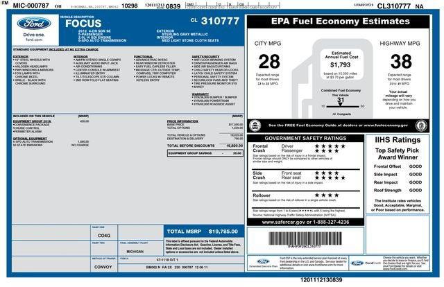 2012 Ford Focus SE 2012 Ford Focus SE