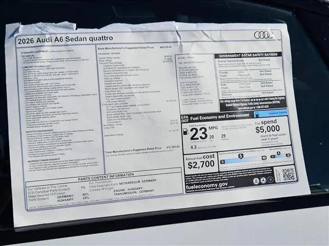 2026 Audi A6 Premium Plus quattro S tronic