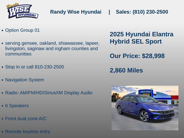 2025 Hyundai Elantra Hybrid SEL Sport
