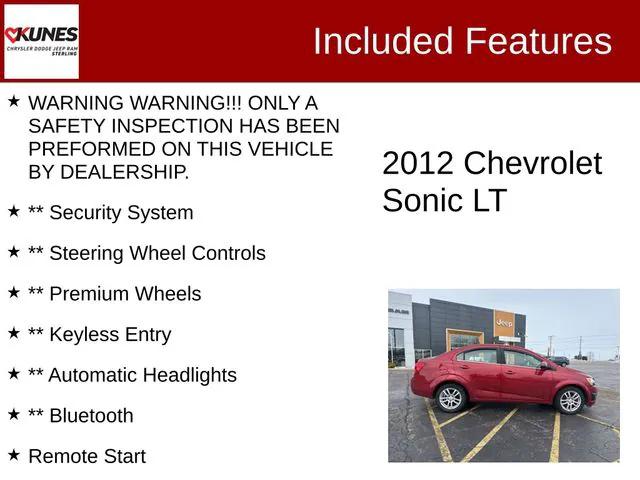 2012 Chevrolet Sonic 2LT
