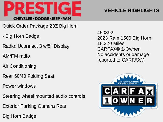 2023 RAM 1500 Big Horn Crew Cab 4x2 57 Box