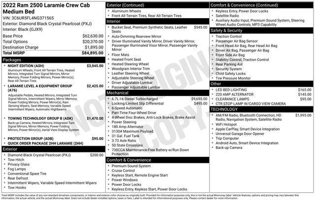 2022 RAM 2500 Laramie Crew Cab 4x4 64 Box