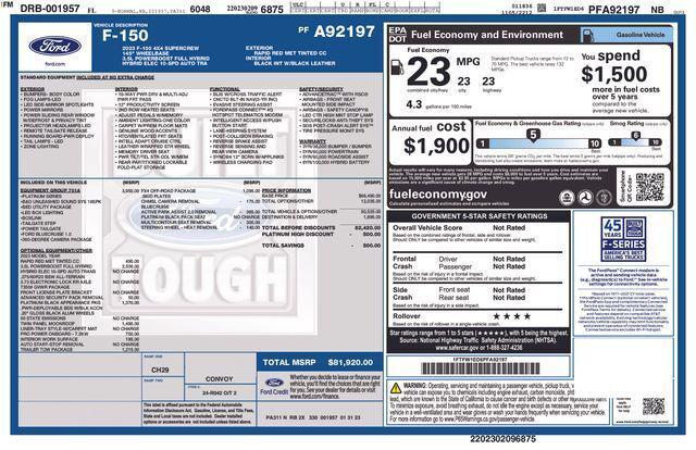 2023 Ford F-150 Platinum 2023 Ford F-150 Platinum