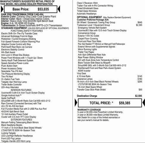 2026 RAM Ram 2500 RAM 2500 TRADESMAN CREW CAB 4X4 64 BOX