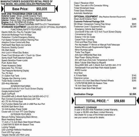 2026 RAM Ram 2500 RAM 2500 TRADESMAN CREW CAB 4X4 64 BOX