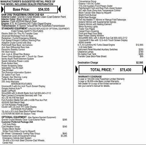 2026 RAM Ram 3500 RAM 3500 TRADESMAN CREW CAB 4X4 8 BOX