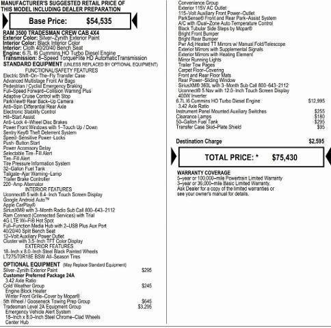 2026 RAM Ram 3500 RAM 3500 TRADESMAN CREW CAB 4X4 8 BOX