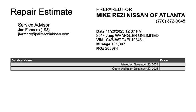 2014 Jeep Wrangler Unlimited Sport