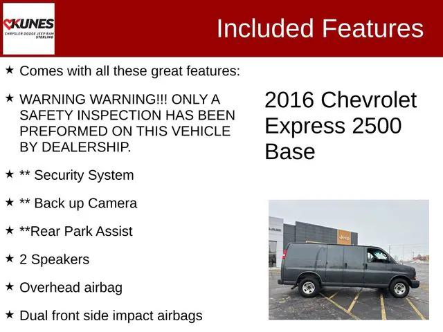 2016 Chevrolet Express 2500 Work Van 2016 Chevrolet Express 2500 Work Van