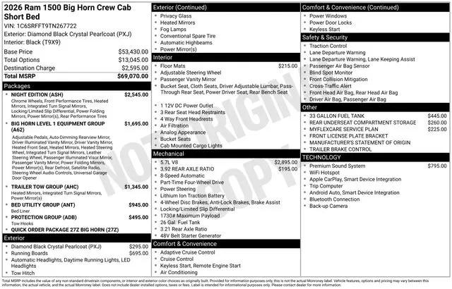 2026 Ram 1500 Big Horn Crew Cab 4x4 57 Box