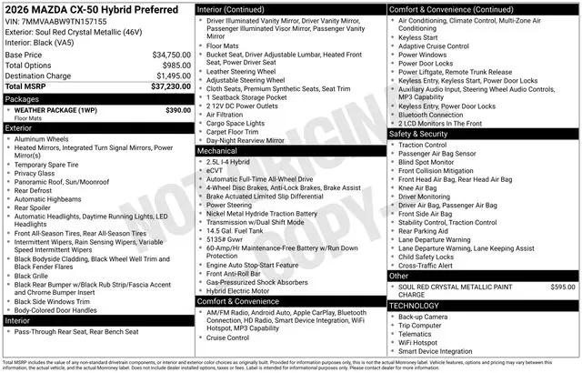 2026 Mazda CX-50 Hybrid Preferred