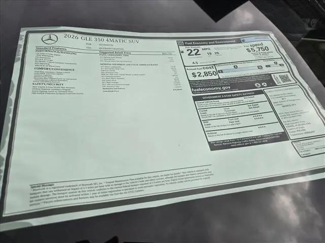 2026 Mercedes-Benz GLE GLE 350 GLE 350