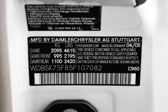 2005 Mercedes-Benz 500 SL 500