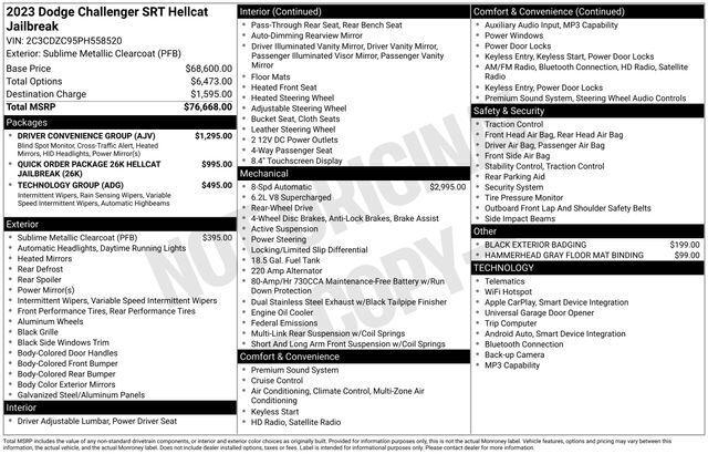 2023 Dodge Challenger SRT Hellcat Jailbreak