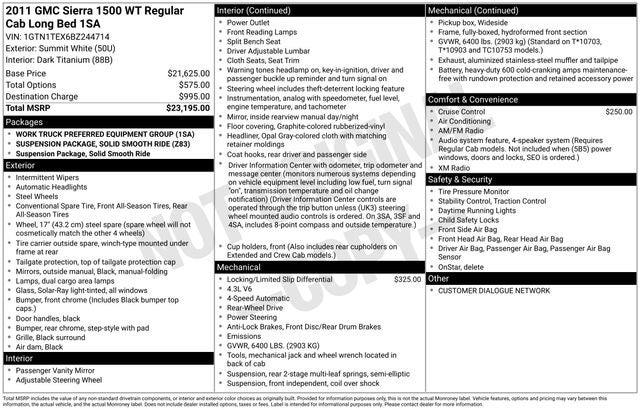 2011 GMC Sierra 1500 Work Truck 2011 GMC Sierra 1500 Work Truck